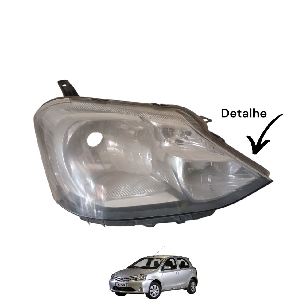 Farol Etios 2013 14 15 16 17 A 2018 Original Precisa Polir Direito/passageiro