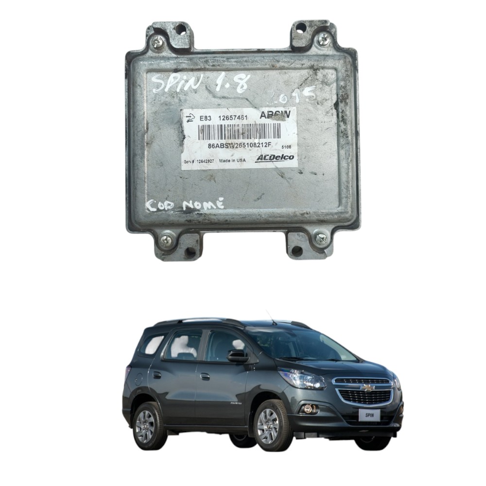 Módulo injeção eletrônica spin 1.8 2015 12657461 c avaria 1