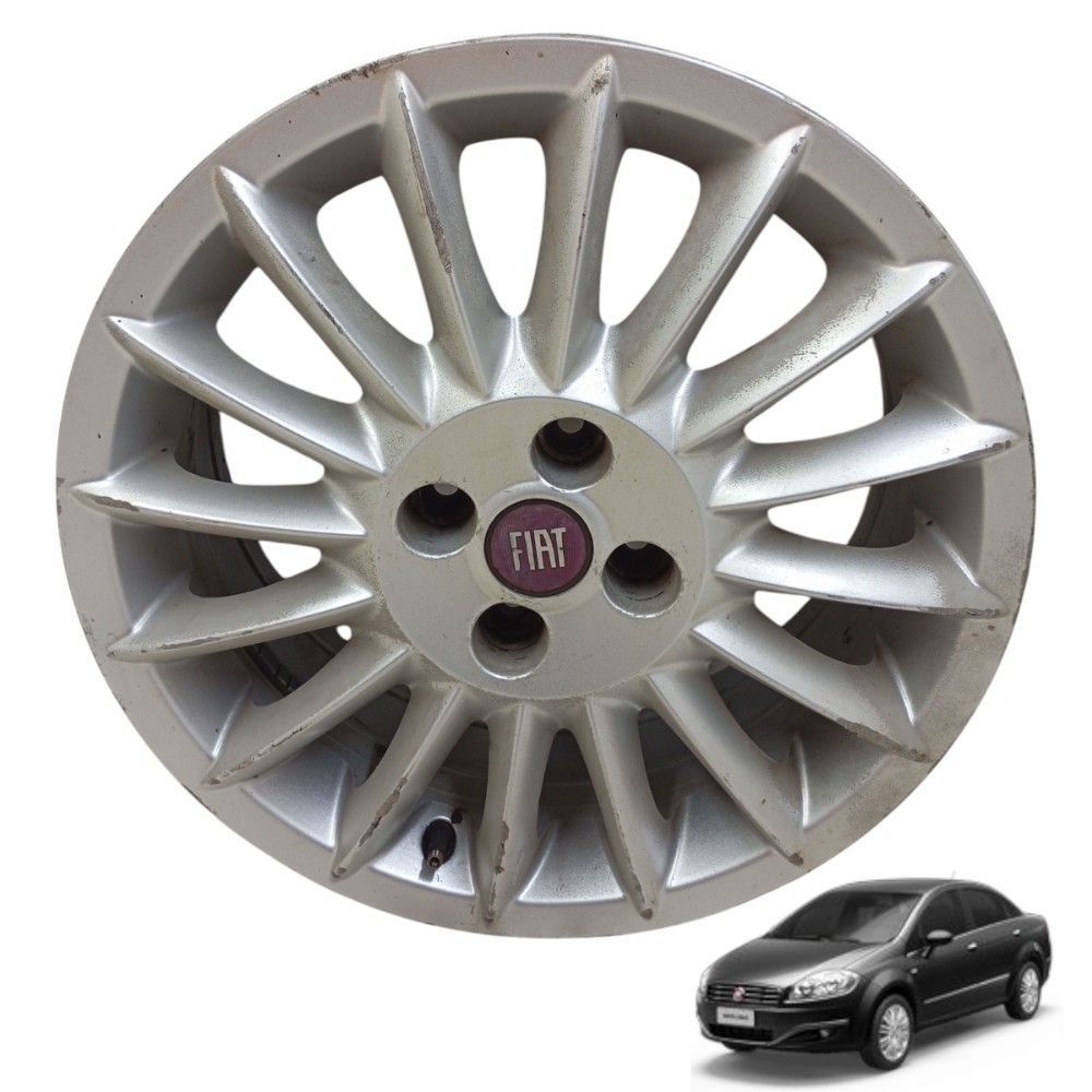 Roda Liga Leve Aro 16 4 Furos Linea 2008 2009 A 2014 Prata Prata