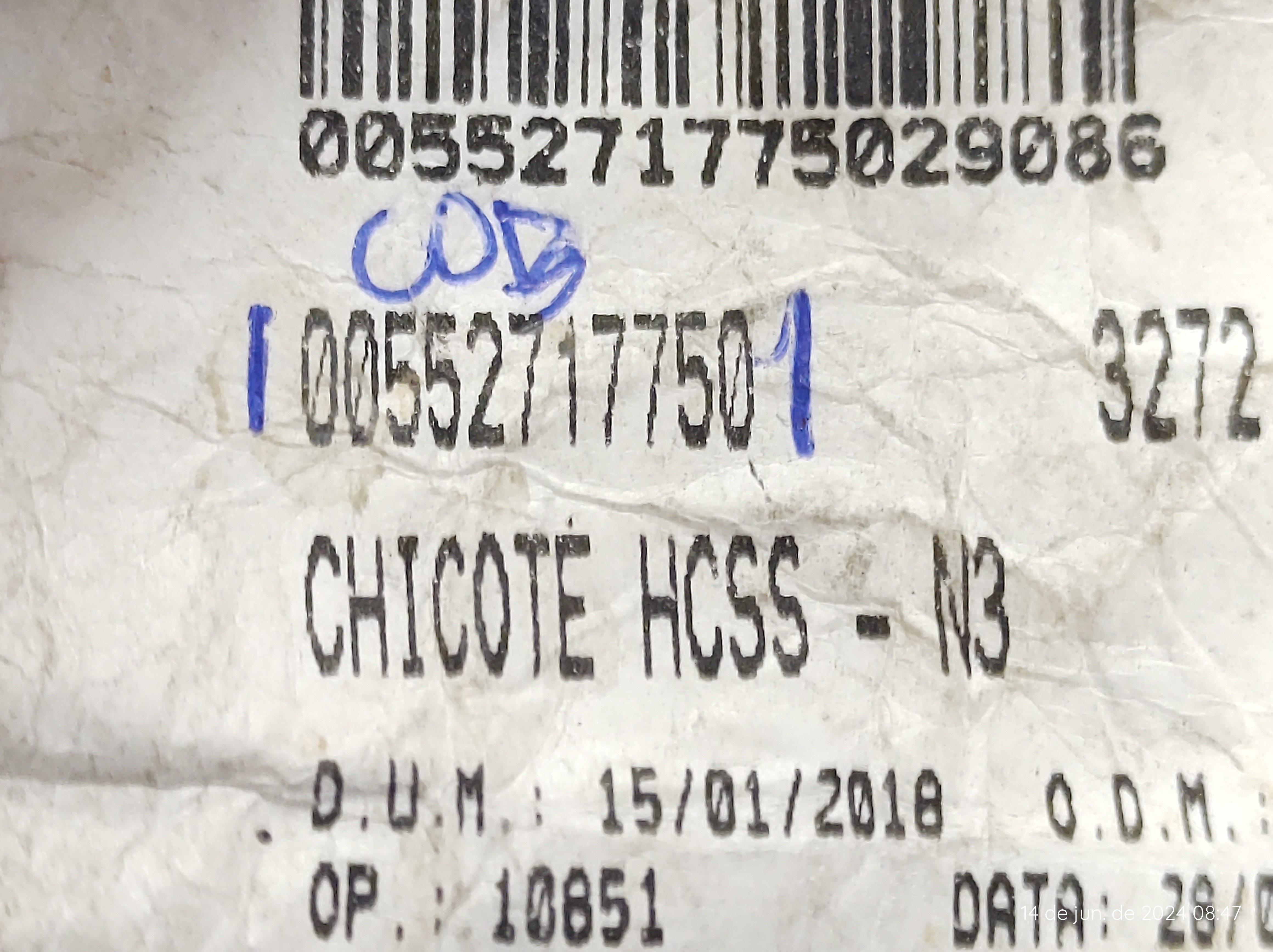 Chicote Hcss Argo Cronos 1.0 3cc 17 A 23 00552717750 2