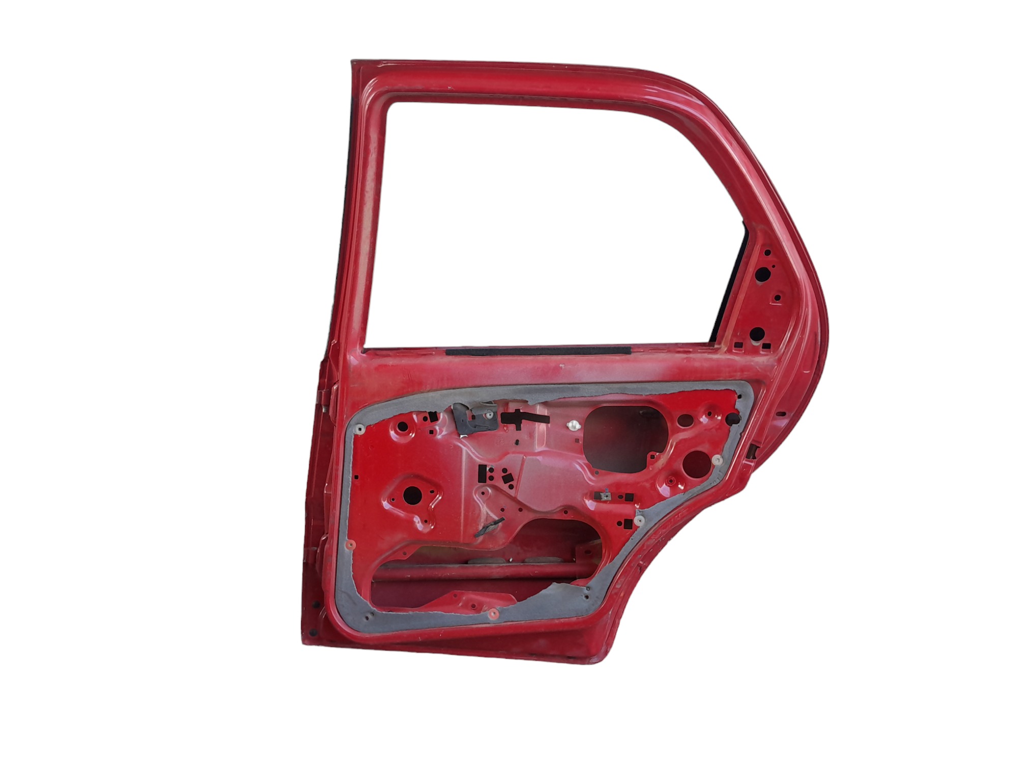 Porta Traseira Direita Fiat Siena Palio 2009 A 2012 Original Traseira Direito Vermelho 5