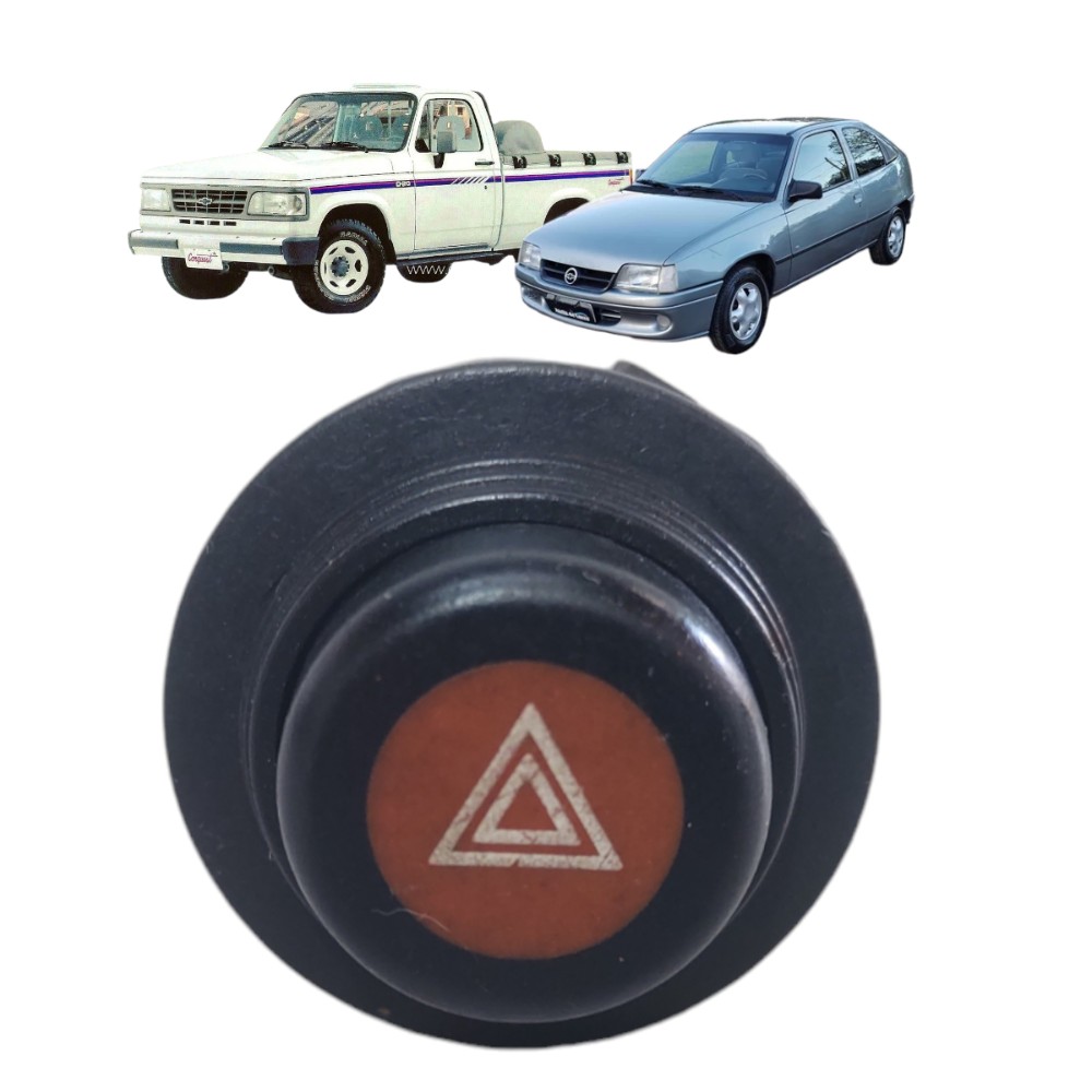 Botão Pisca Alerta Gm Kadett Monza D20 1992 A 1997 Preto