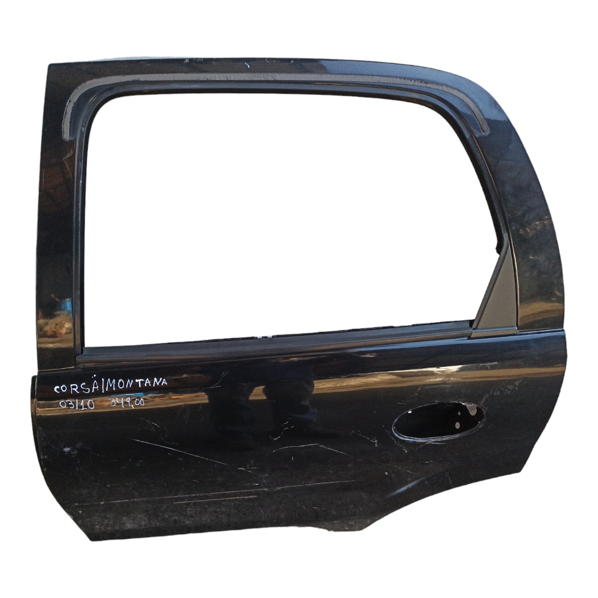 Porta Traseira Esquerda Chevrolet Corsa Montana 2003/2010 Traseira Esquerda Preto 3