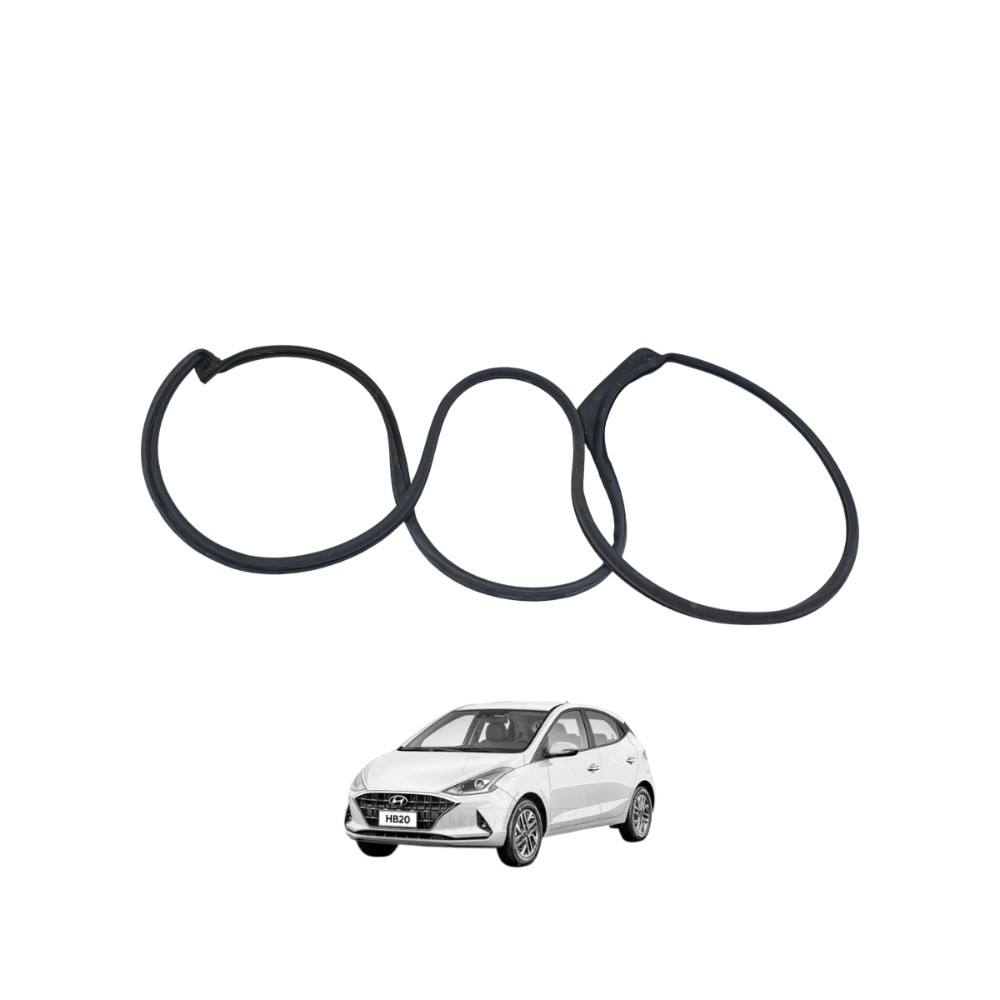 Borracha Guarnição Dianteiro Esquerdo Hb20 20/2022 Original Preto