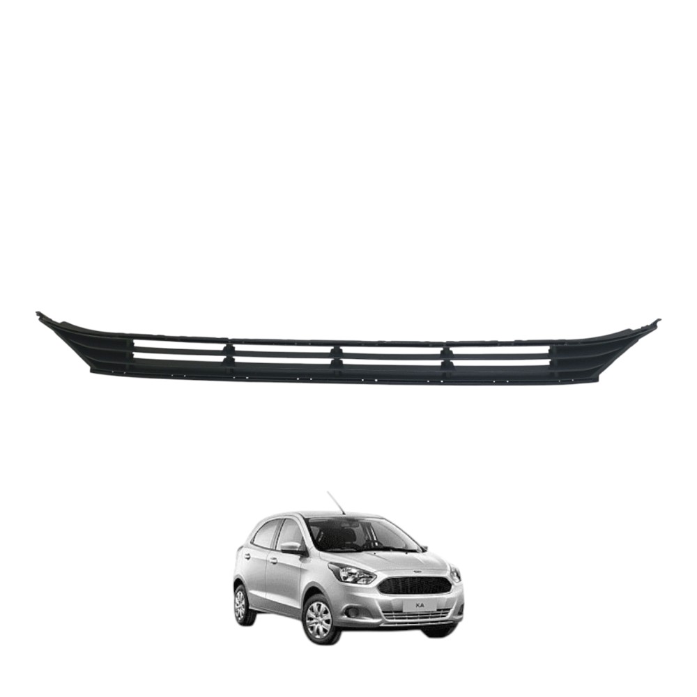 Grade Inferior Dianteira Ford Ka 2015 A 2019 J7bb17k945abw Preto Plástico