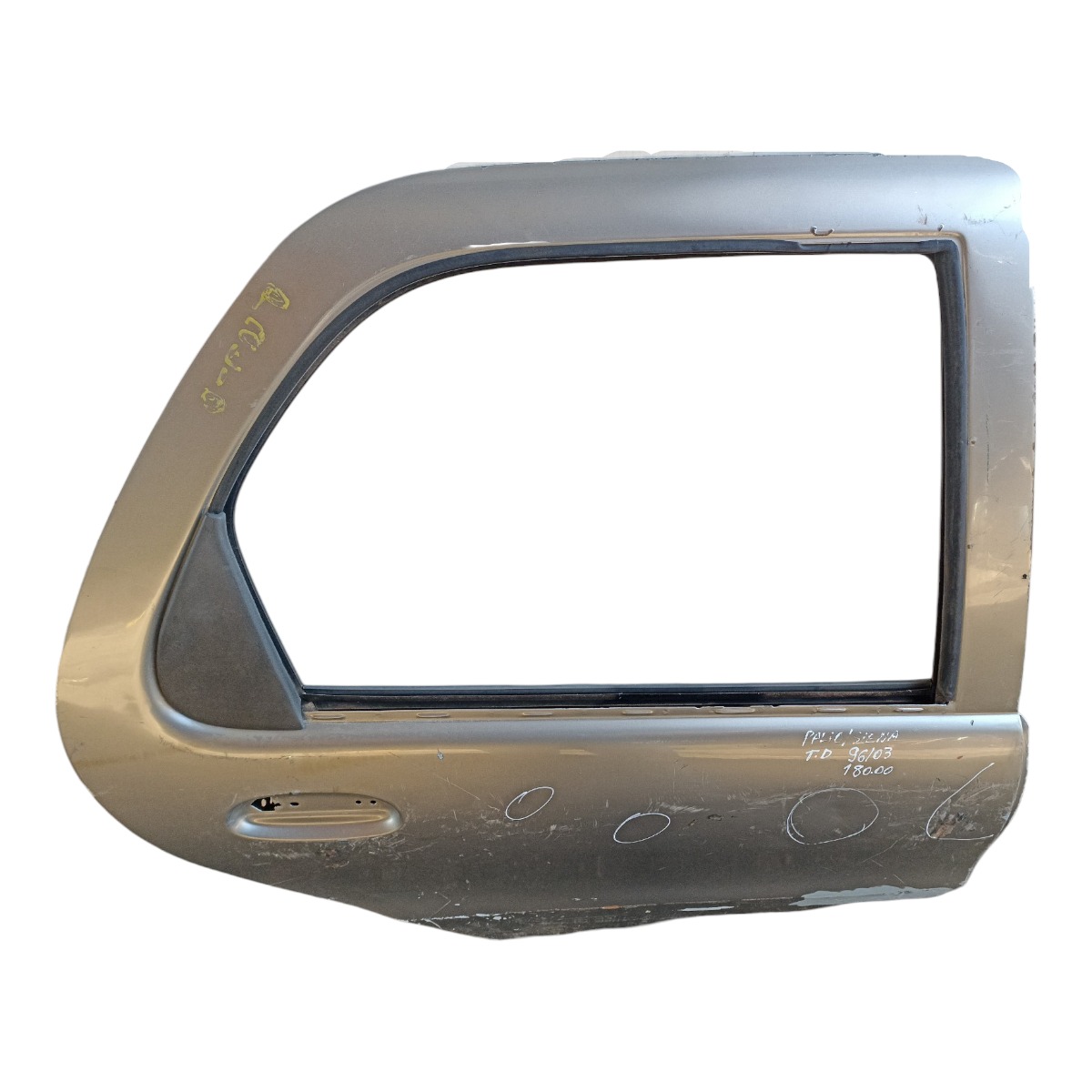 Porta Traseira Direita Fiat Palio Siena 1996 A 2003 Detalhe Traseira Direito Prata 2