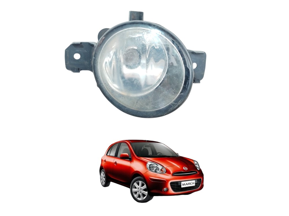 Farol Milha Esquerdo Nissan March 2011/2015 Sem Lâmpada Branco
