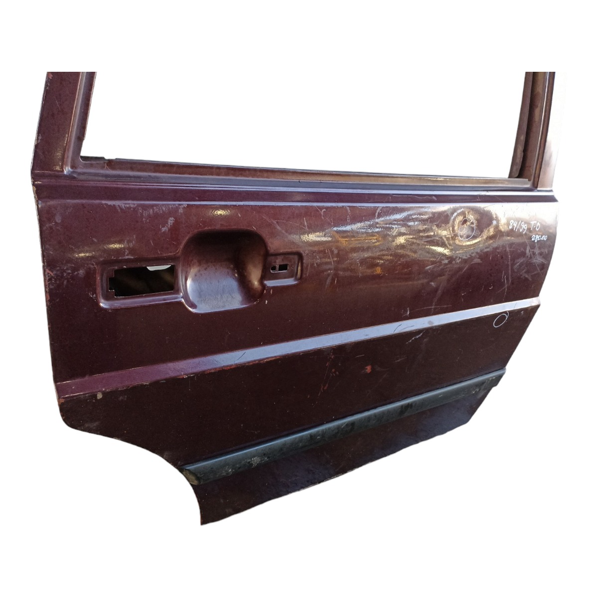 Porta Traseira Direita Volkswagen Santana 1984 A 1999 Traseira Direito Vermelho 4