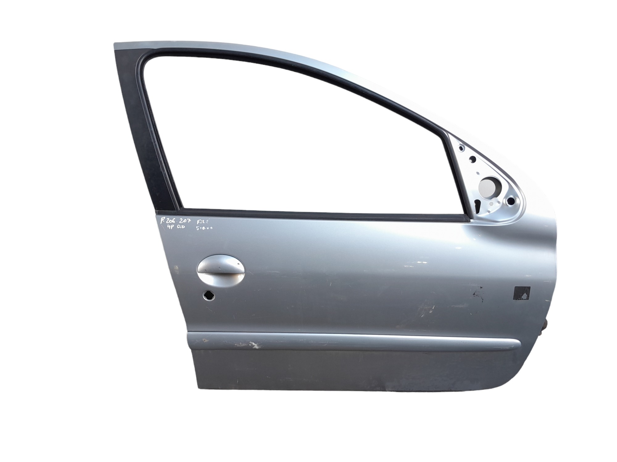 Porta Dianteira Direita Peugeot 206 207 Original 4p Original Dianteira Direito Prata
