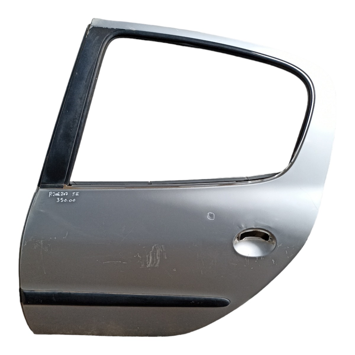 Porta Traseira Esquerda Peugeot 206 207 Com Detalhes Traseira Esquerdo Prata 1