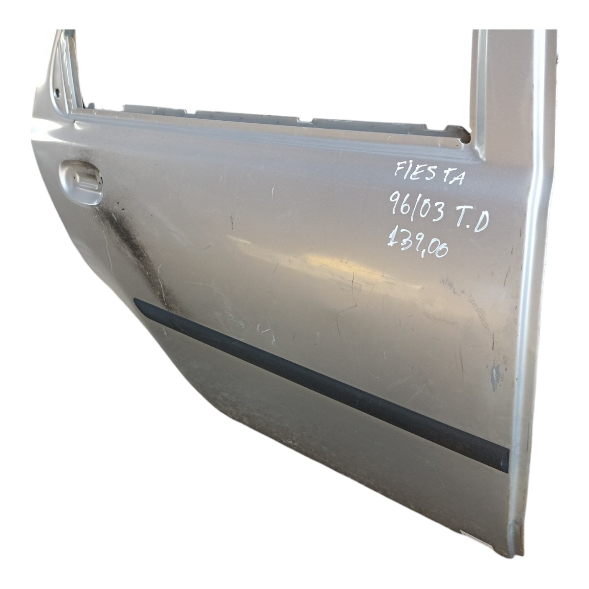 Porta Traseira Direta Ford Fiesta 1996 A 2003 Com Detalhe Traseira Direito Prata 3