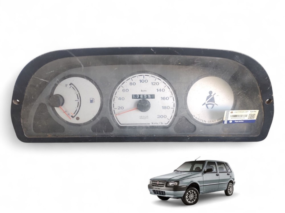 Painel Velocímetro Uno Mille 2004 A 2011 606224001 Branco