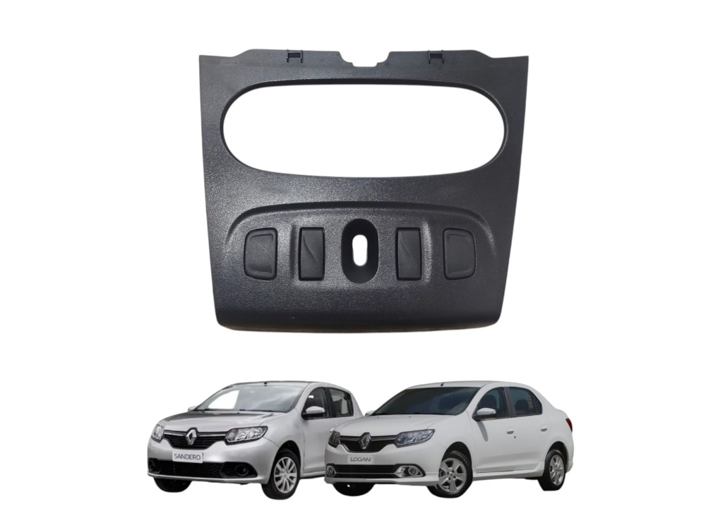 Moldura Comando Ar Painel Central Logan 2015 A 2019 1