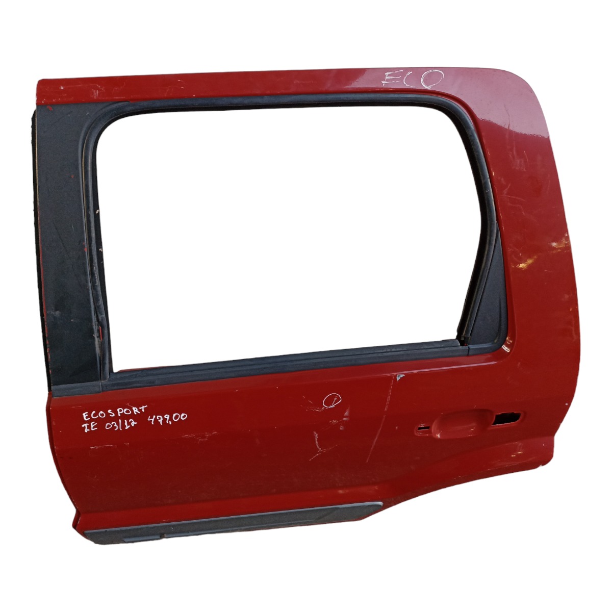 Porta Traseira Esquerda Ford Ecosport 2003 A 2012  Traseira Esquerda Vermelho 4