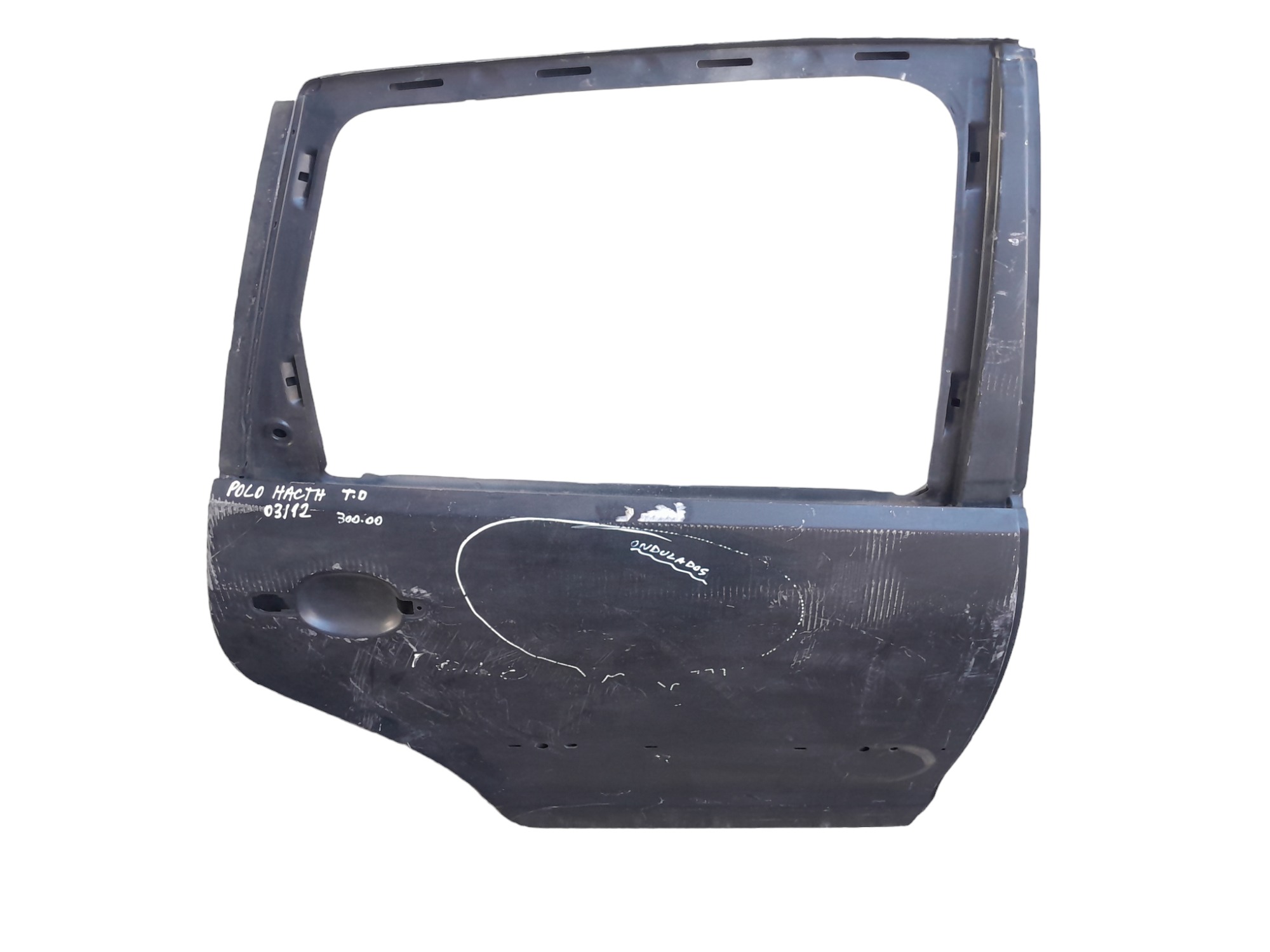 Porta Traseira Direita Volkswagen Polo Hatch 03/12 Detalhe Traseira Direito Preto 2