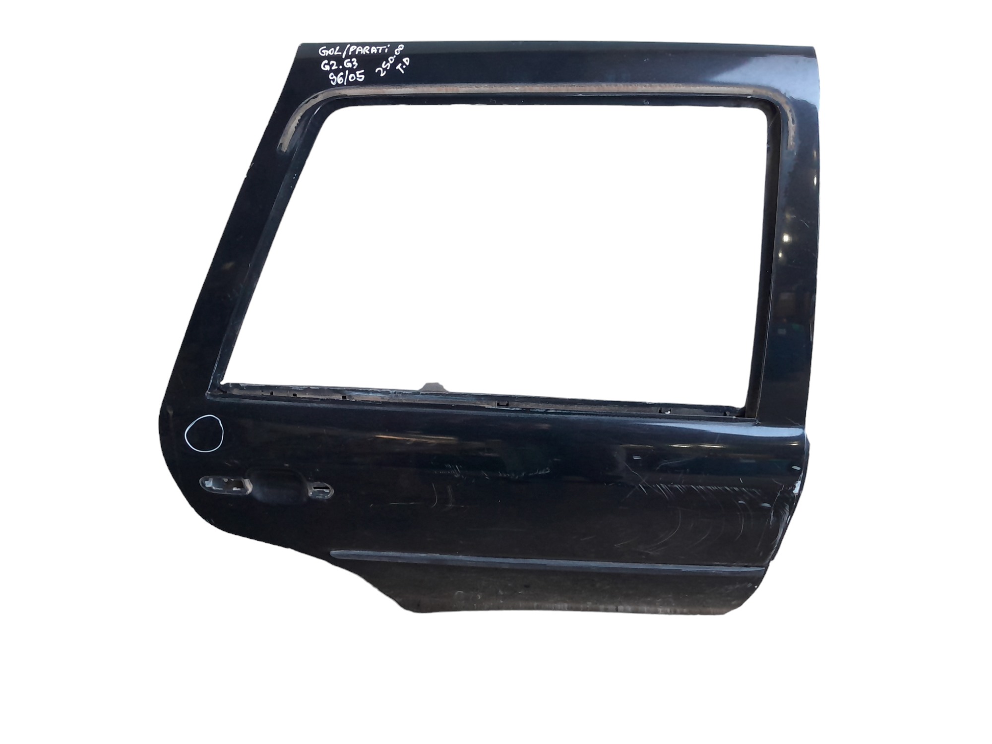 Porta Traseira Direita Volkswagen Gol Parati G2 G3 96/05 Traseira Direita Preto 3