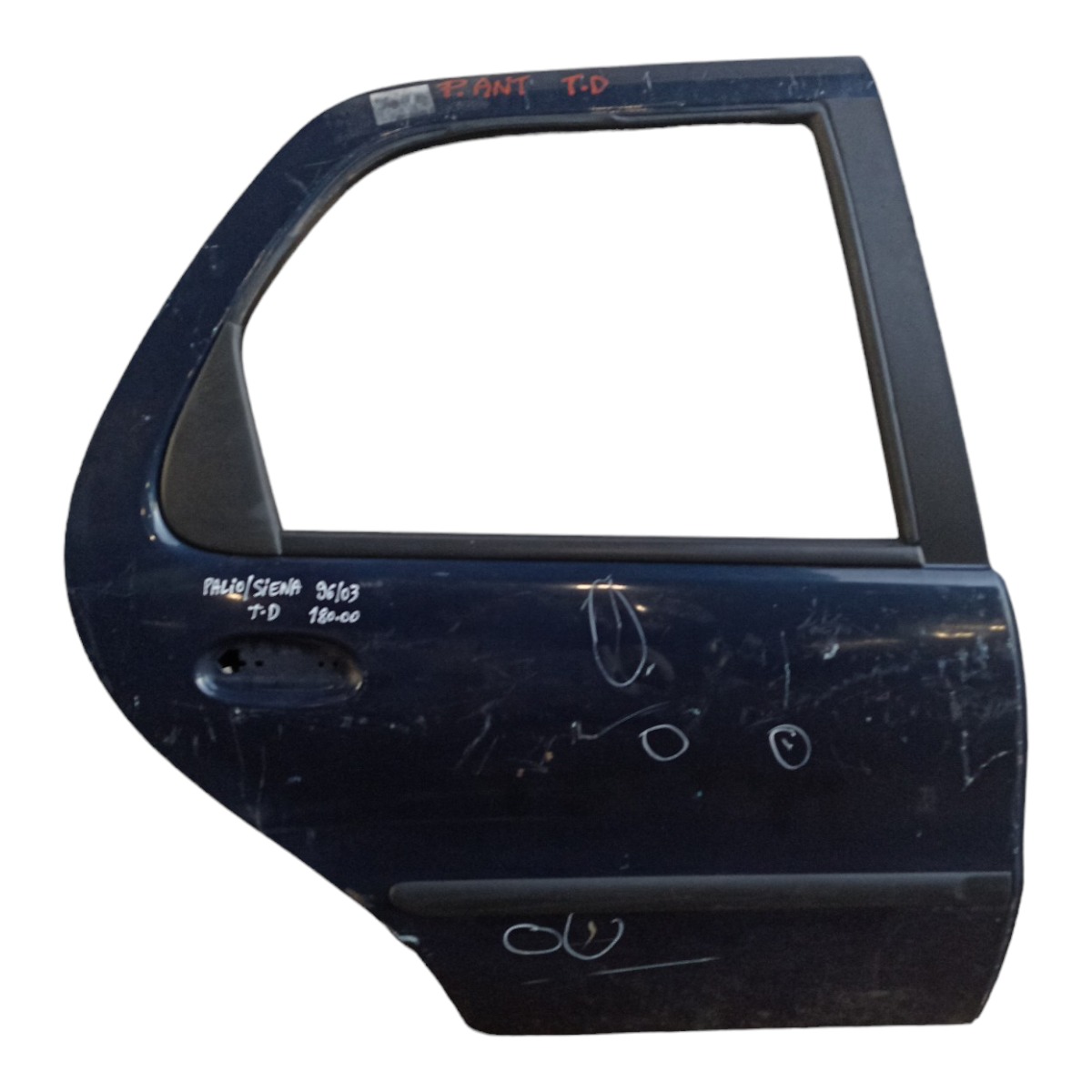 Porta Traseira Direita Fiat Palio Siena 1996 A 2003  Traseira Direito Azul 1