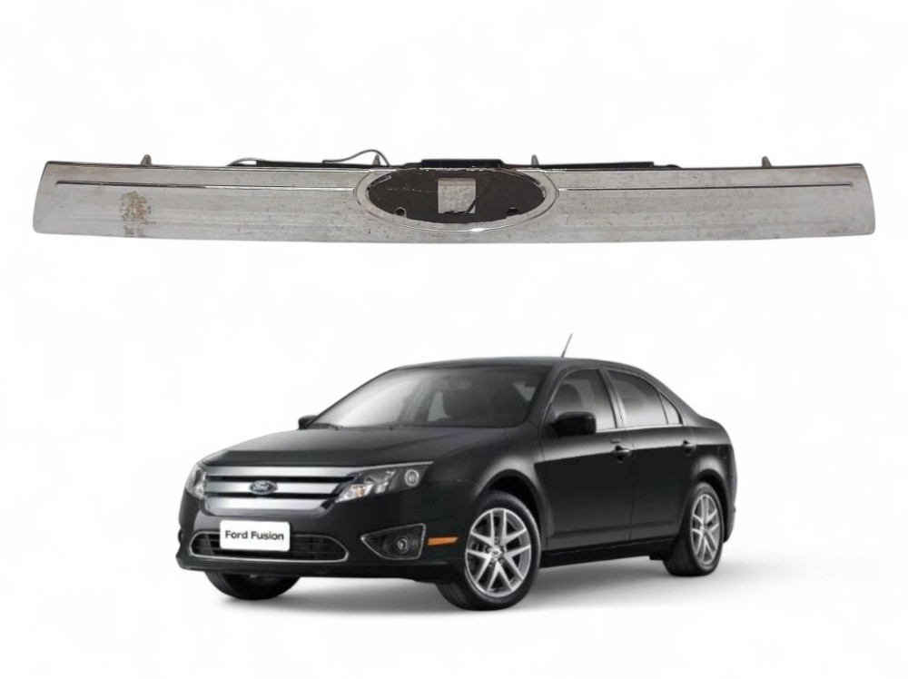 Suporte Luz Placa Friso Tampa Traseira Fusion 2010 A 2012 Cromado