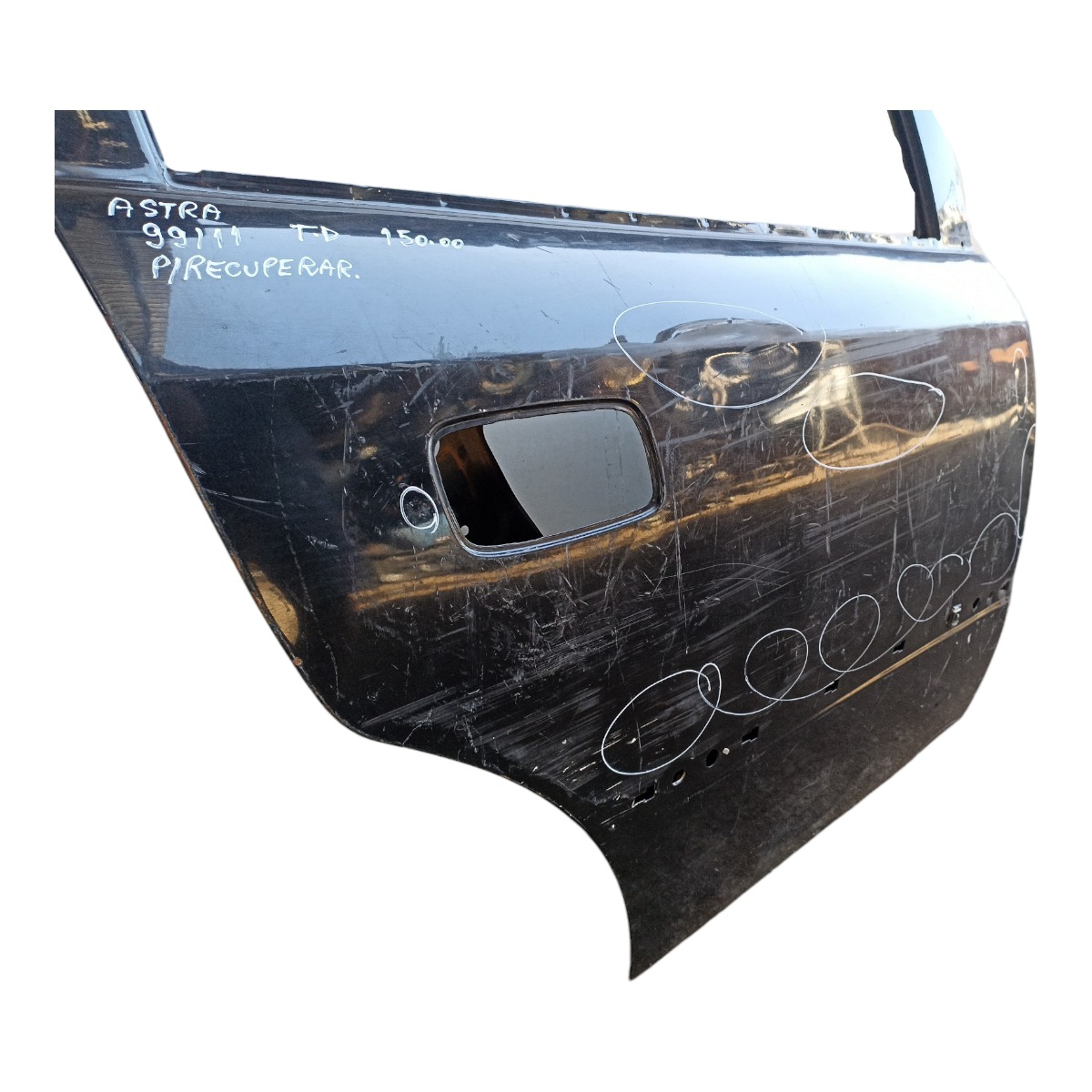 Porta Traseira Direita Gm Astra 1999 A 2011 Pra Recuperar  Traseira Direito Preto 2