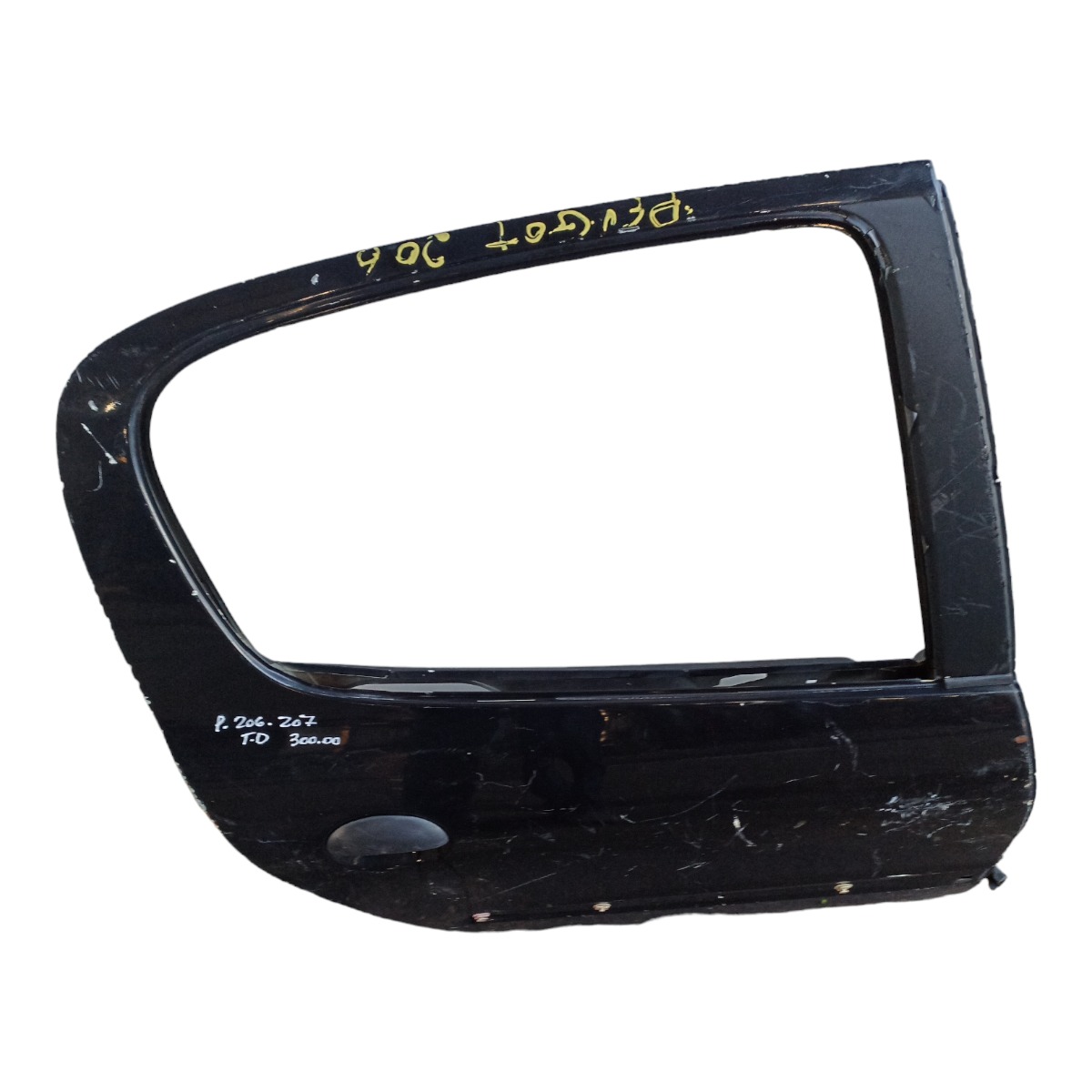 Porta Traseira Direita Peugeot 206 207 Bom Estado Traseira Direito Preto 2