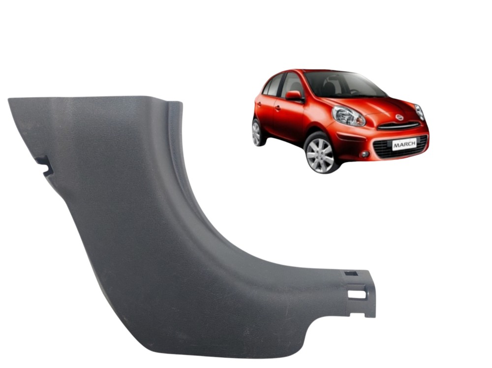 Moldura Soleira Dianteira Direita Nissan March 2011 A 2015 Preto