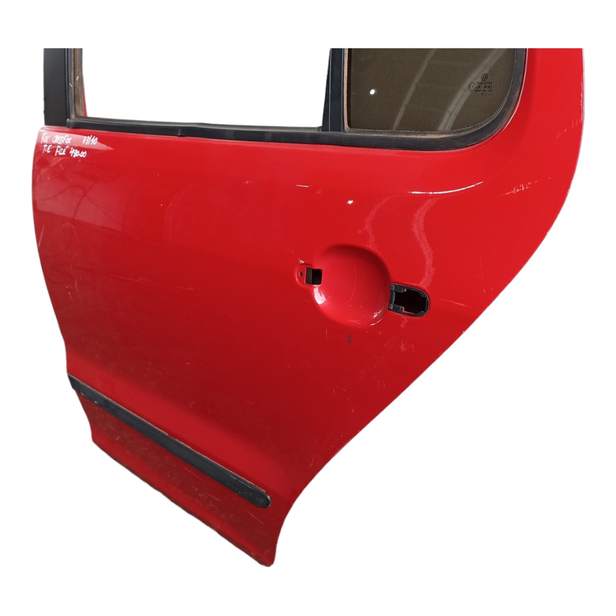 Porta Traseira Esquerda Vw Fox Crissfox 2003 A 2010 Filé  Traseira Esquerdo Vermelho 1