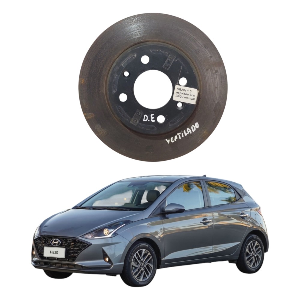 Disco Freio Ventilado Dianteiro Esquerdo Hb20 2019 A 2022 1