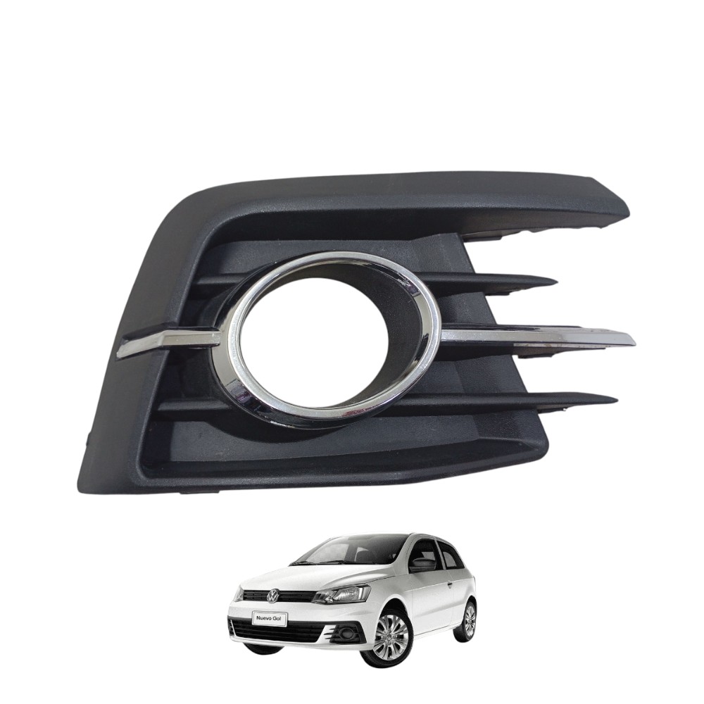 Moldura Gol Voyage G6 Farol Milha Esquerdo 2013 2014 A 2016 Preto Esquerdo