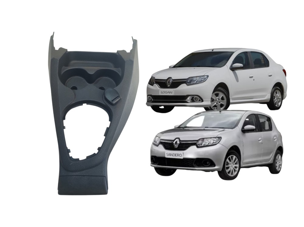 Console Central Porta Copos Logan Sandero 2016 A 2020 Preto 1