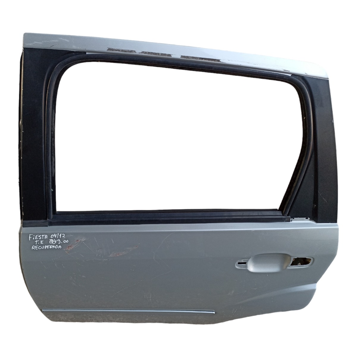 Porta Traseira Esquerda Ford Fiesta 2004 A 2012 Para Recup.. Traseira Esquerda Prata 3