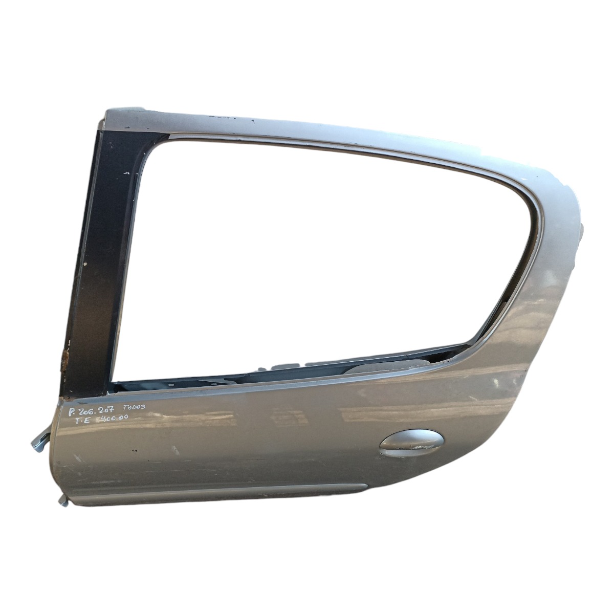 Porta Traseira Esquerda Peugeot 206 207 Todos Original Traseira Esquerda Prata 2