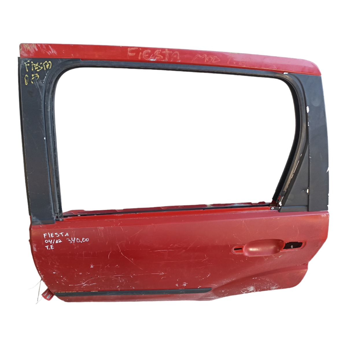 Porta Traseira Esquerda Ford Fiesta 2004 A 2012 Com Avarias Traseira Esquerda Vermelho 5
