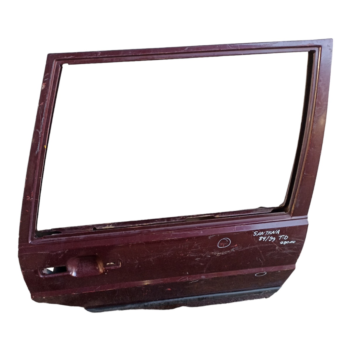 Porta Traseira Direita Volkswagen Santana 1984 A 1999 Traseira Direito Vermelho 3