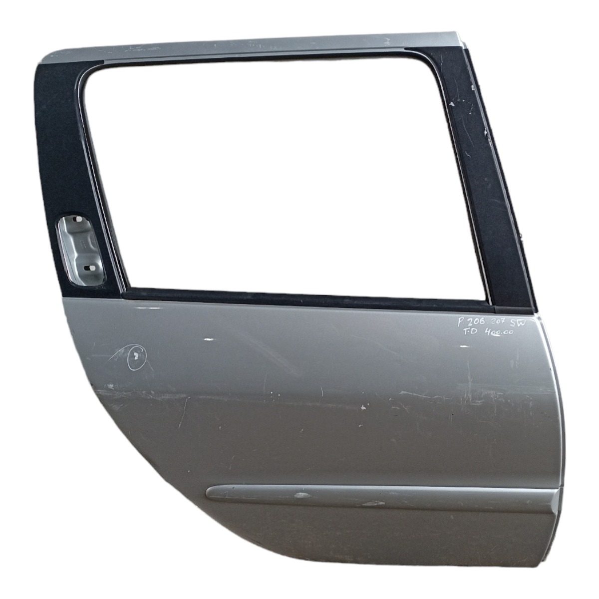 Porta Traseira Direita Peugeot 206 207 Sw Bom Estado  Traseira Direito Prata