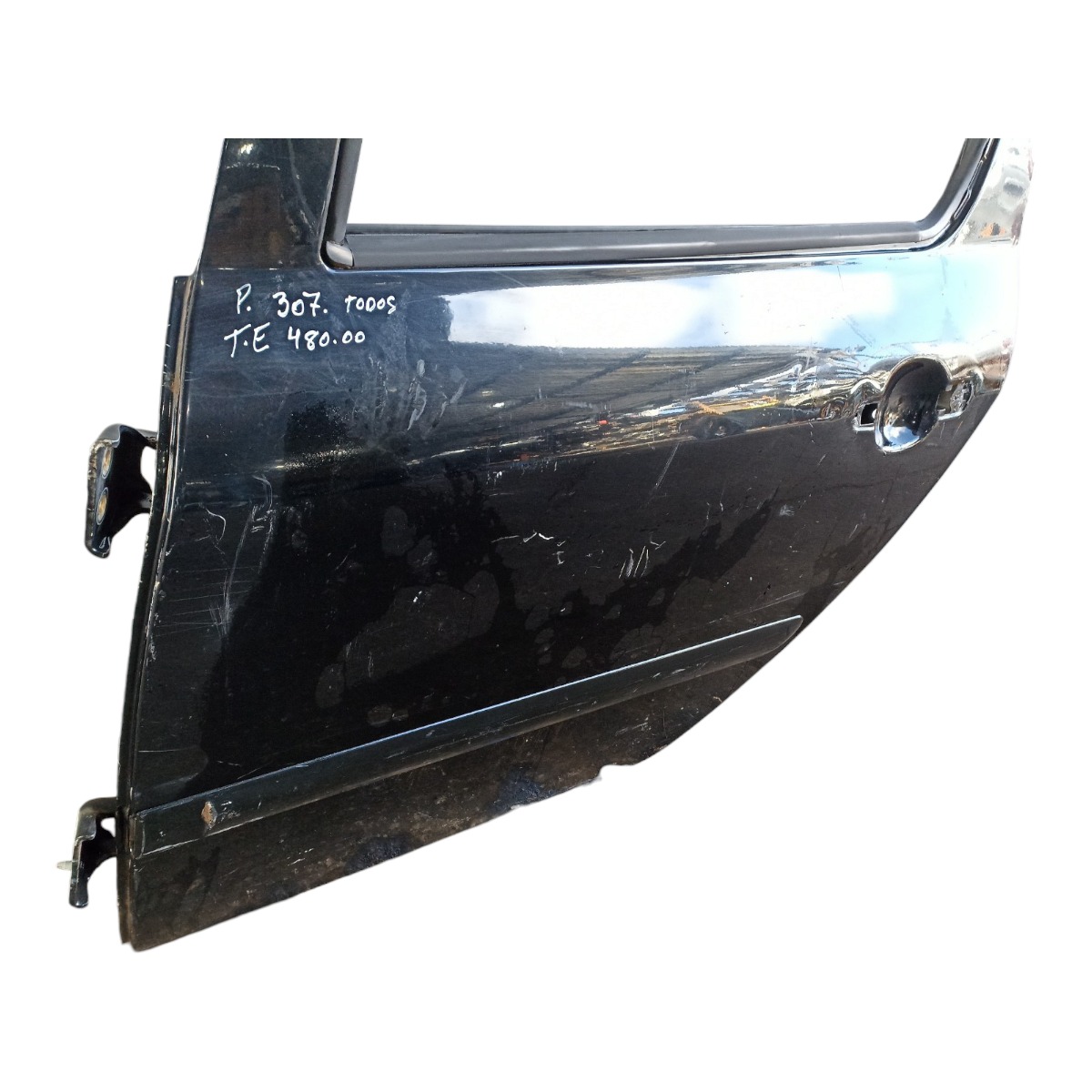 Porta Traseira Esquerda Peugeot 307 Com Avaria Traseira Esquerdo Preto 4