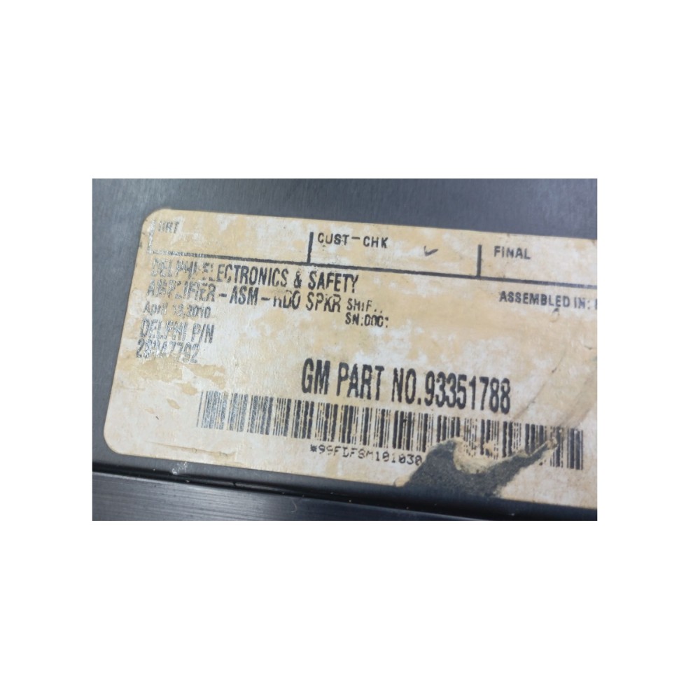 Módulo Amplificador Som Vectra 2007 2008 A 2011 93351788 Preto 6