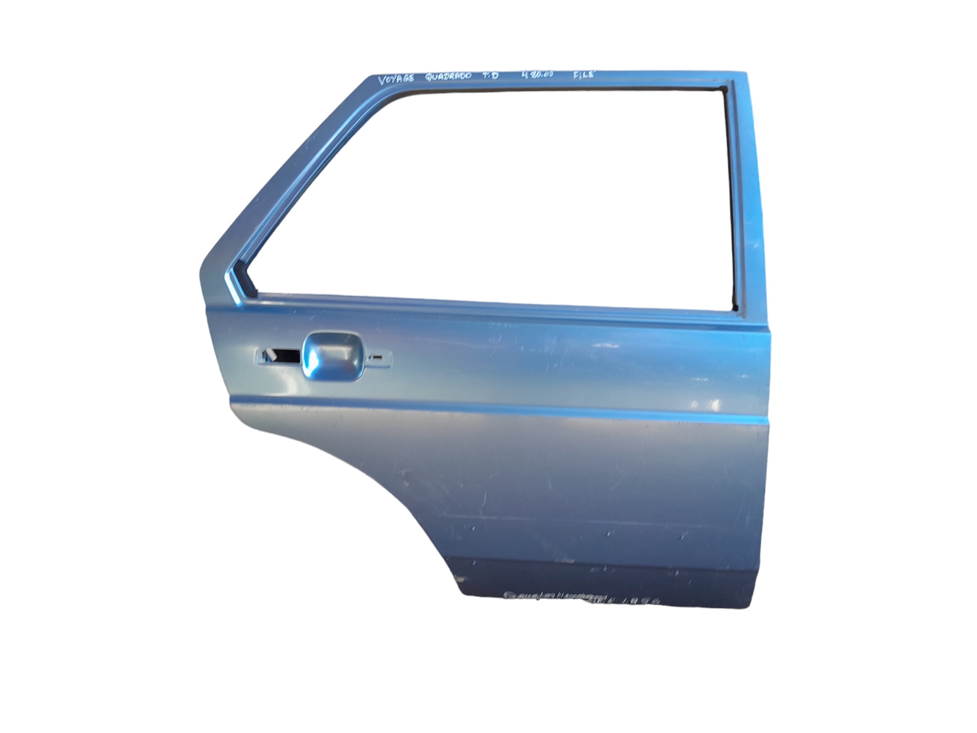 Porta Traseira Direita Vw Voyage Voyage Quadrado Filé  Traseira Direito Azul