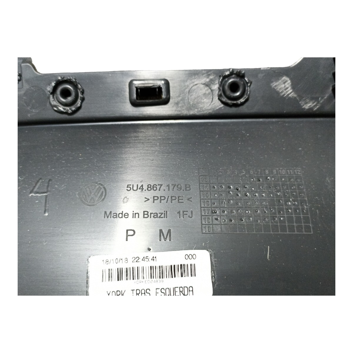 Forro De Porta Traseiro Esquerdo Gol Voyage G7 G8 Vd Manual Preto 4