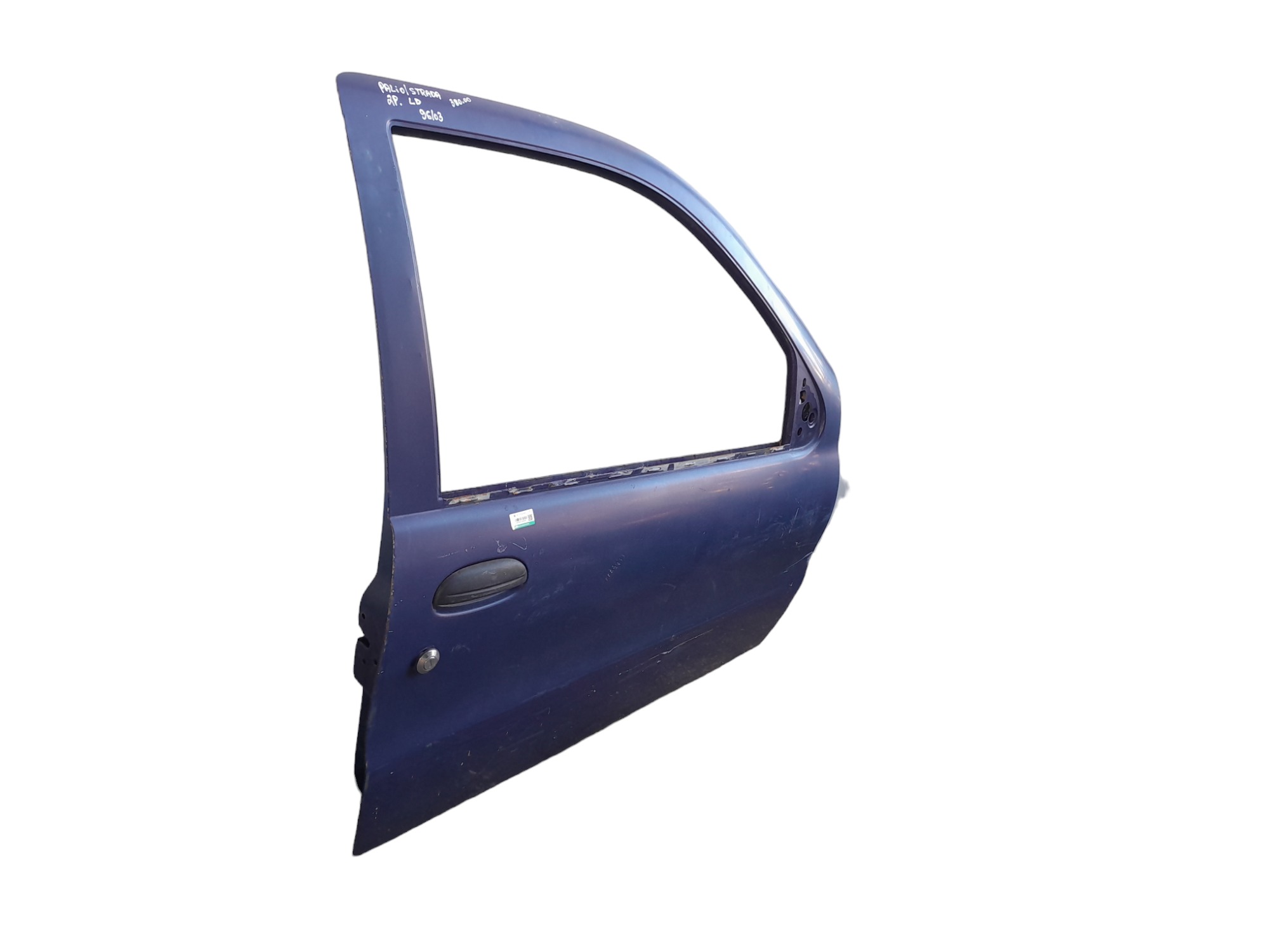 Porta Lado Direita Fiat Palio Strada 2 Portas 1996 A 2003 Dianteira Direito Azul 3