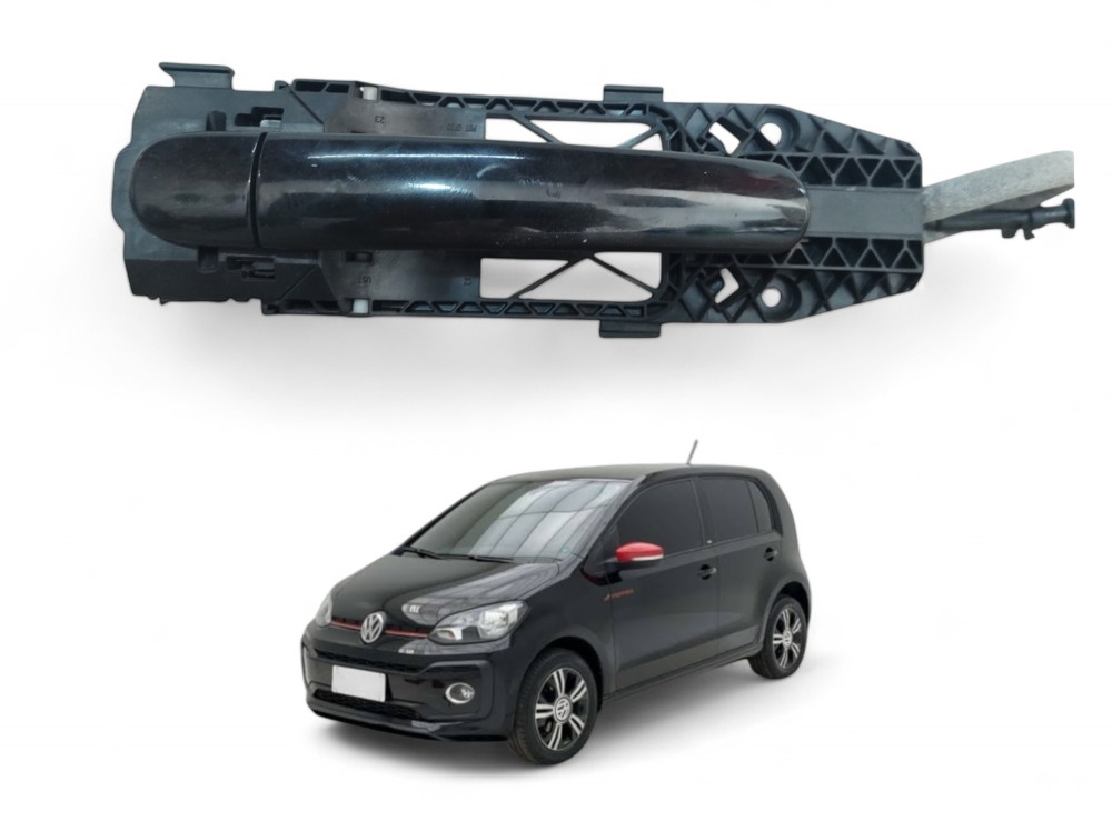 Maçaneta Externa Traseira Direita Vw Up! 2013 A 2015 Preto Traseira