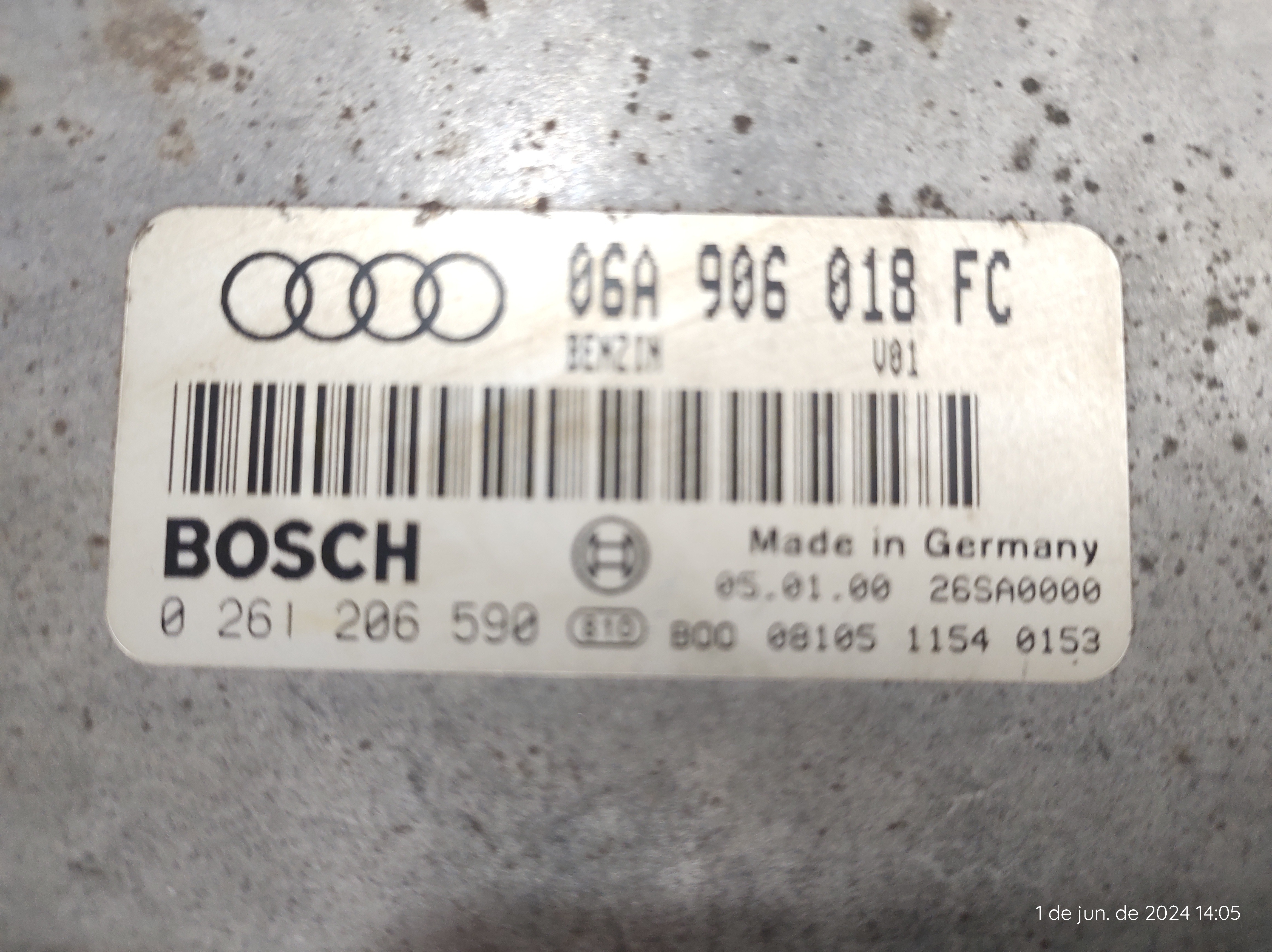 Módulo Injeção Audi A3 1.8 20v Aspirado 99/2006 06a906018fc 2