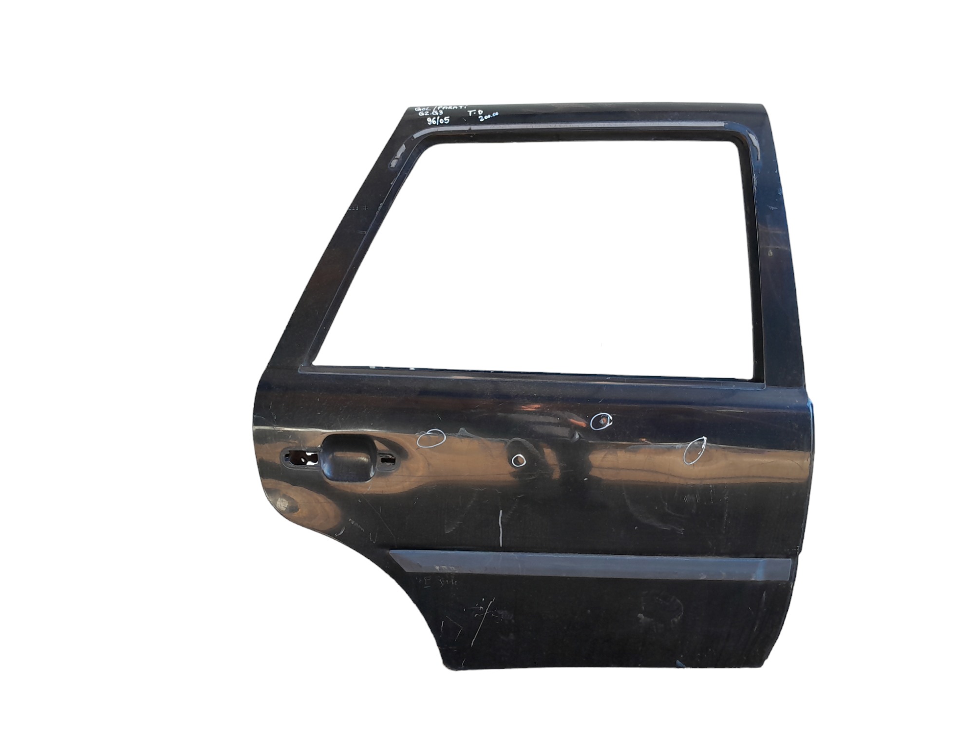 Porta Traseira Direita Vw Parati Gol G2 G3 1996/2005 Traseira Direito Preto 1