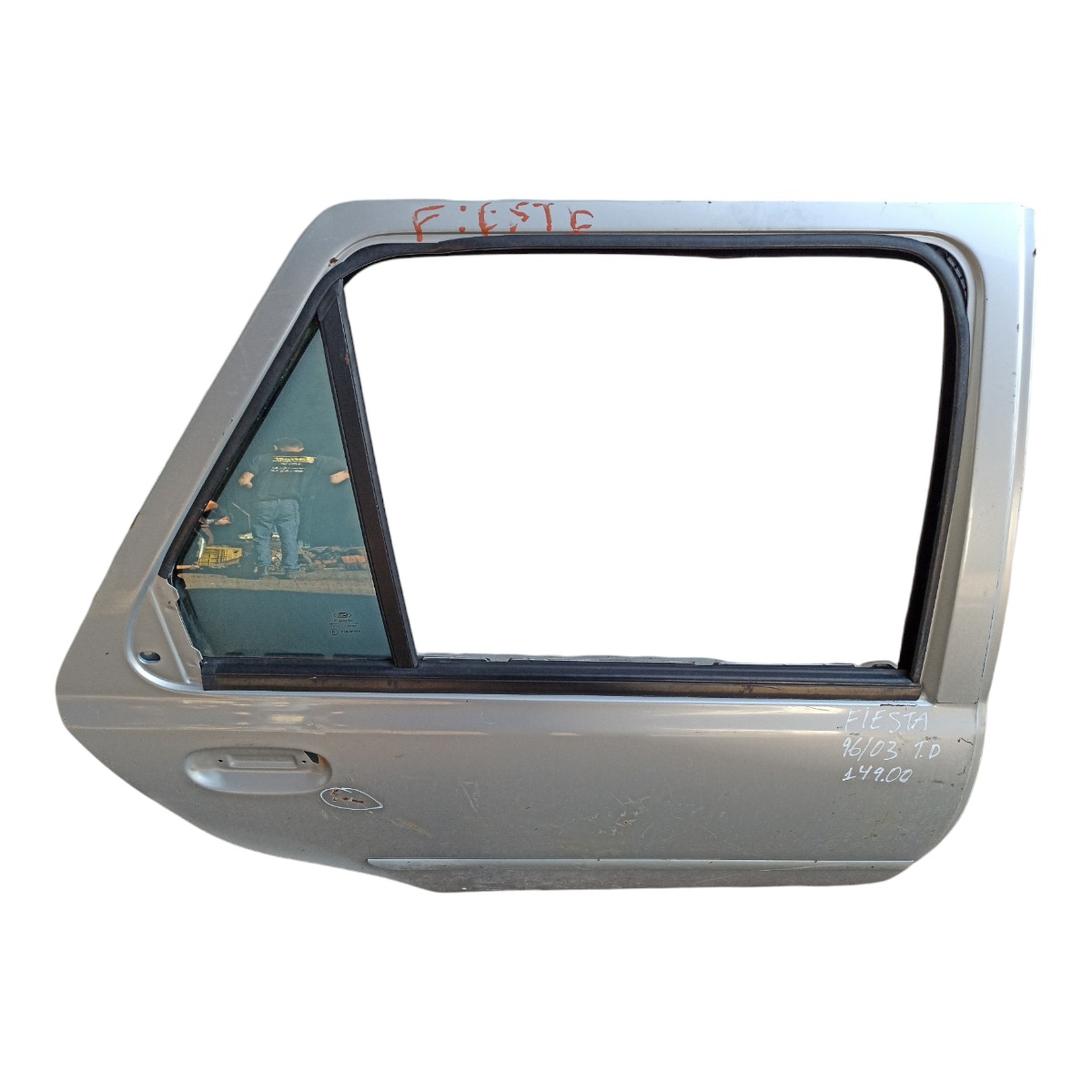 Porta Traseira Direta Ford Fiesta 1996 1997 1998 A 2016 Traseira Direito Prata 2