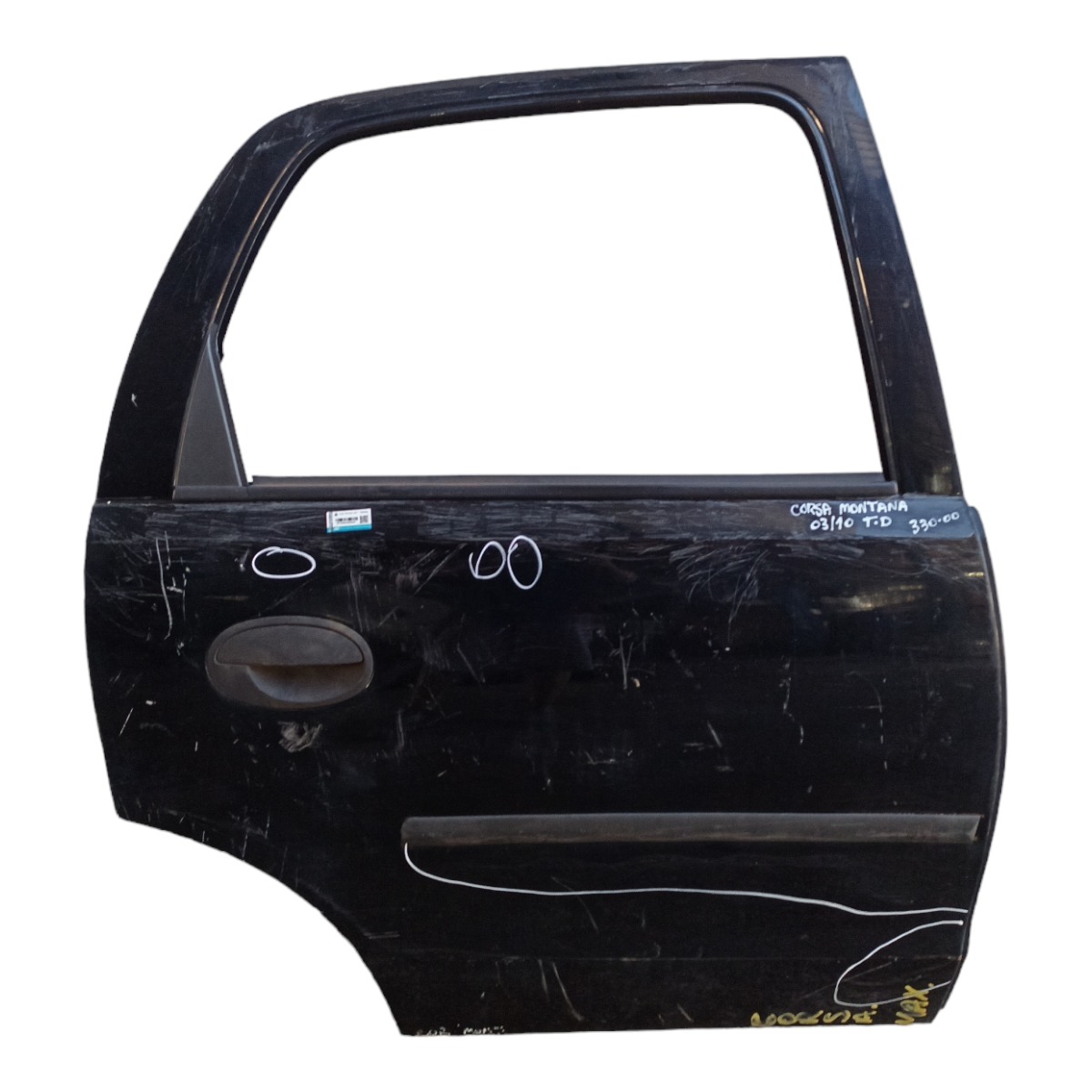 Porta Traseira Direita Chevrolet Corsa Montana 2003 A 2010 Traseira Direito Preto