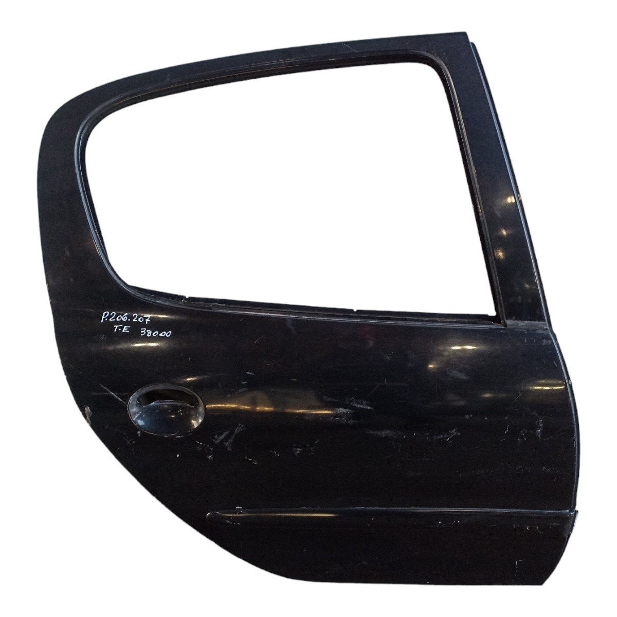 Porta Traseira Direita Peugeot 206 207 Filé Original  Traseira Direito Preto