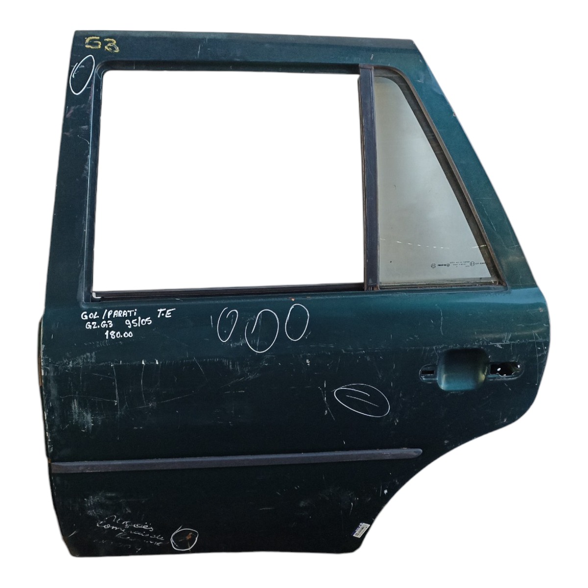 Porta Traseira Esquerda Volkswagen Gol Parati G2 G3 95/05 Traseira Esquerdo Verde 1
