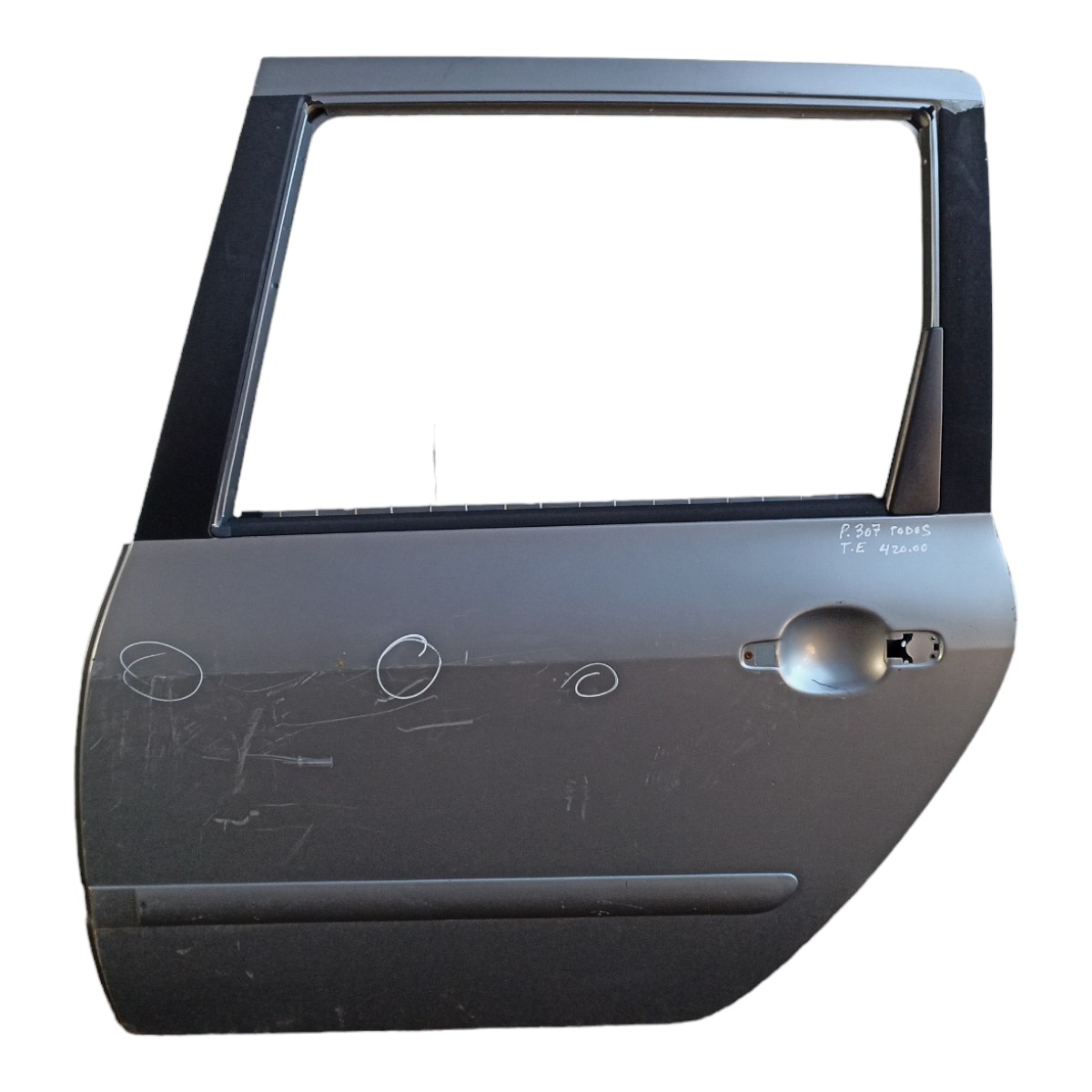 Porta Traseira Esquerda Peugeot 307 Todos Minimo Detalhe Traseira Esquerdo Prata