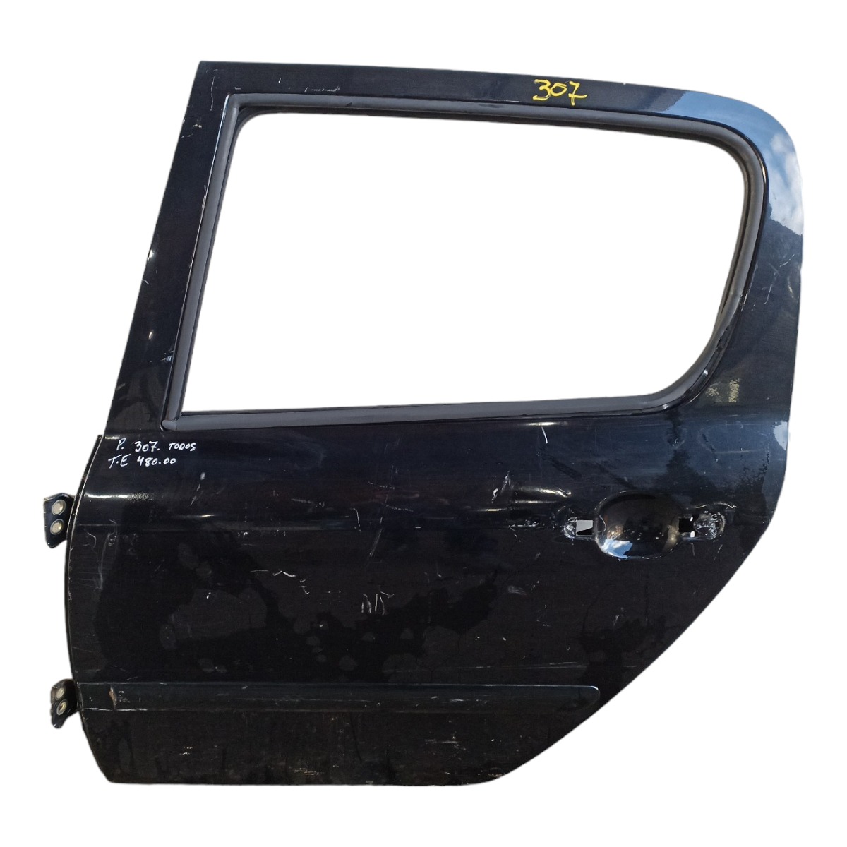 Porta Traseira Esquerda Peugeot 307 Com Avaria Traseira Esquerdo Preto