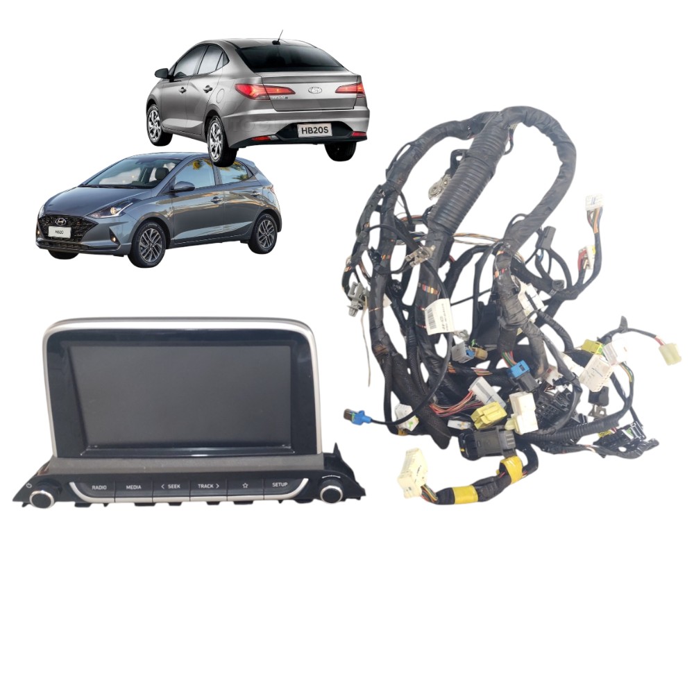 Multimídia Tela 8pol Usb Hb20 2020 A 2022 Bluemedia Preto 1