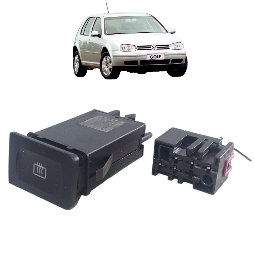 Botão Desembaçador Traseiro Vidro Golf 1999 A 2006 C Tomada 1